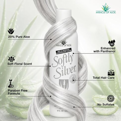 Softly Silver Gray Hair Shampoo/Conditioner, 8 oz bottle in Kuwait