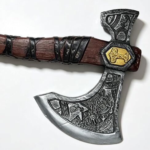 Monisorly Fake Toy Axe Halloween Prop - Foam Battle Bloody Axe Prop for - Fake Hatchet Prop Weapons - Funny Supplies for Halloween Cosplay Themed Party in Kuwait