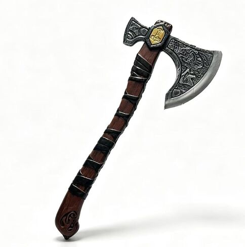 Monisorly Fake Toy Axe Halloween Prop - Foam Battle Bloody Axe Prop for - Fake Hatchet Prop Weapons - Funny Supplies for Halloween Cosplay Themed Party in Kuwait