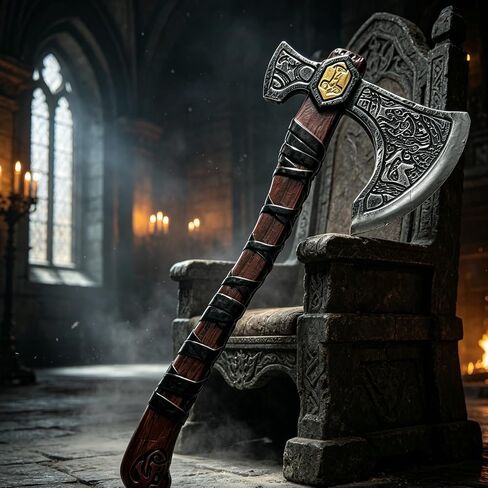 Monisorly Fake Toy Axe Halloween Prop - Foam Battle Bloody Axe Prop for - Fake Hatchet Prop Weapons - Funny Supplies for Halloween Cosplay Themed Party in Kuwait