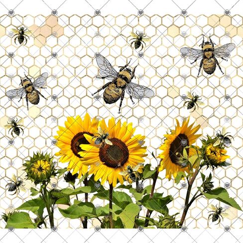 Sunflower Bees Tumbler Sublimation Transfer, Ready to Press, 20 oz Straight Tumbler, Sunflowers Transfer for Tumbler, Bee Transfer Wrap in Kuwait