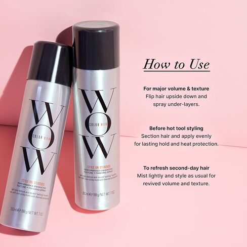 Color Wow Style on Steroids Texturizing Spray – Instant sexy volume + texture that’s never sticky or stiff; moisturizing; heat protection; non yellowing + non dulling; long lasting style memory in Kuwait