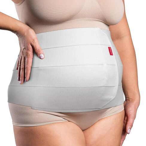 ORTONYX 12" Wide Abdominal Binder for Men and Women/Postpartum Postoperative Postsurgery Belly Compression Wrap / 524012 Black 3XL Plus Size in Kuwait