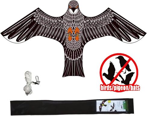 Bird Deterrent Printed Hawk Kite Reflective Wings with Fiberglass Pole in Saudi Arabia