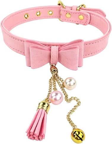 Intimate Lover Handmade Christmas Bell Choker Collar Necklace Lolita Bow Collar Cat Kitty Velvet Necklace (Z3) in Kuwait