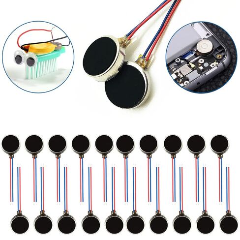 20PCS Vibration Motor DC3V 12000rpm Mini Vibration Motor Vibrating Motors for Projects Electronic Device Repair Single Board Computers Project Classroom Project Bristle Bots Cable 2in in Saudi Arabia