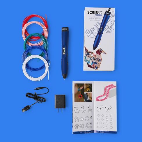 SCRIB3D Advanced 3D Printing Pen with 20 Feet of Filament, Stencil Book, and Project Guide in Saudi Arabia