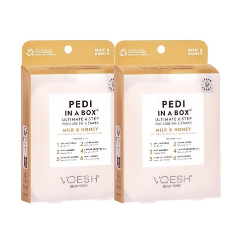 VOESH Pedi in a Box Ultimate 6 Step, Sage Fullness, Spa Pedicure, DIY Pedi, Home Pedicure Kit, Pedi in a Box, Pedicure, Foot Care, Pedi Products, Spa Care, Foot Spa in Kuwait