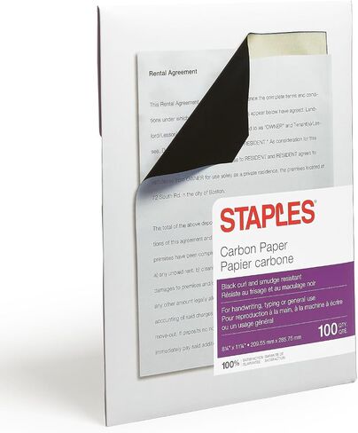 Staples 150912 Carbon Paper 8-1/2-Inch X 11-Inch Black in Kuwait