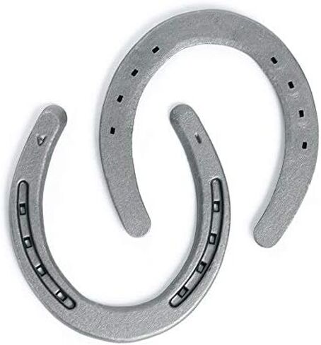 Steel Horseshoes Set for Horses, Crafts, Decorations and Backyard Games - Plain Shoe Size 1 - Sand Blasted 20 Shoes in Saudi Arabia