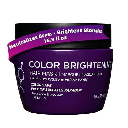 Luseta Purple Hair Mask 16.9 Oz, Deep Conditioner for Color Treated Hair- Biotin, Hydrolyzed Collagen & Keratin - Neutralizes Unwanted Yellow Tones and Removes Brassine, for Blond and Gray hair, Sulfate & Paraben Free in Saudi Arabia