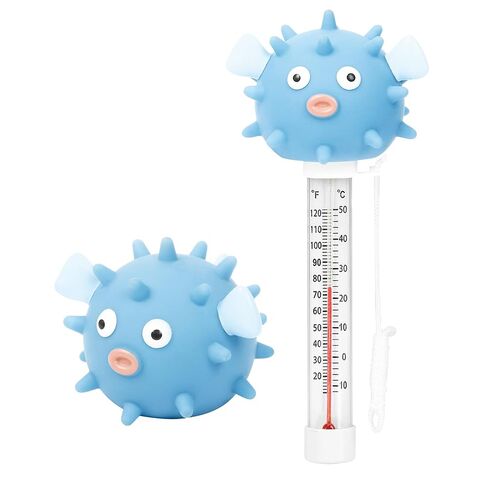 XY-WQ Floating Pool Thermometer, Large Size Easy Read for Water Temperature with String for Outdoor and Indoor Swimming Pools and Spas (Puffer) in Saudi Arabia