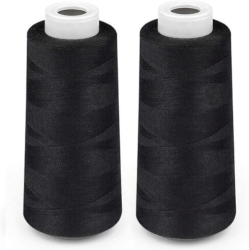 2 Pack 3000 Yards Black Serger Thread Cones, Each Spool,Sewing Thread in Saudi Arabia
