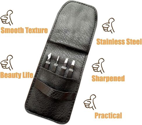 LUDOUPIER [4+1 Pieces] Tweezers Set with Travel Case, Great Precision Upgrade Professional Anti-rust Alloy Tweezers for Women & Men, Multi-purpose as Eyebrows Facial Hair Ingrown Hair Removal in Saudi Arabia