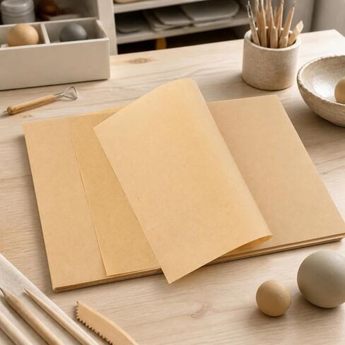 100 Pieces Clay Work Paper pad Smooth Clay Sculpting Board DIY Pottery Handbuilding Board for Studios, Classrooms in Saudi Arabia