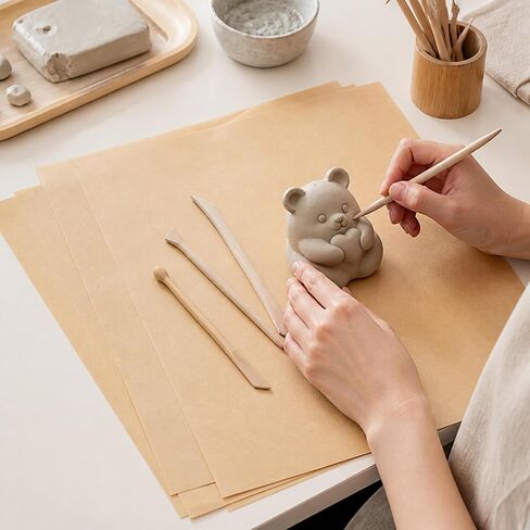 100 Pieces Clay Work Paper pad Smooth Clay Sculpting Board DIY Pottery Handbuilding Board for Studios, Classrooms in Saudi Arabia