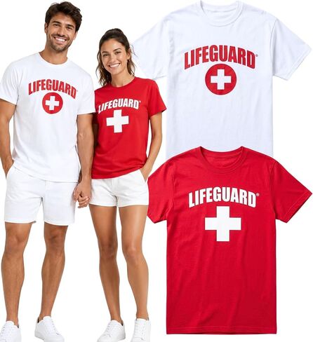 LIFEGUARD Officially Licensed 2-Pack Short Sleeve Crew Neck T-Shirt for Men Women Unisex Tee in Kuwait
