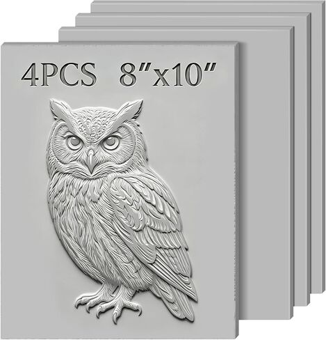 Oopsu 4 Pcs Linoleum Blocks for Printmaking, 8 x 10 Inch Rubber Carving in Kuwait