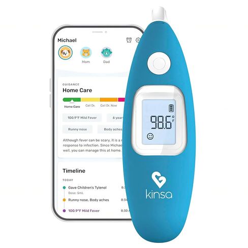 ميزان الحرارة الرقمي الذكي Kinsa QuickCare - تم ترخيص مقياس الحرارة الطبي من إدارة الغذاء والدواء الأمريكية in Kuwait