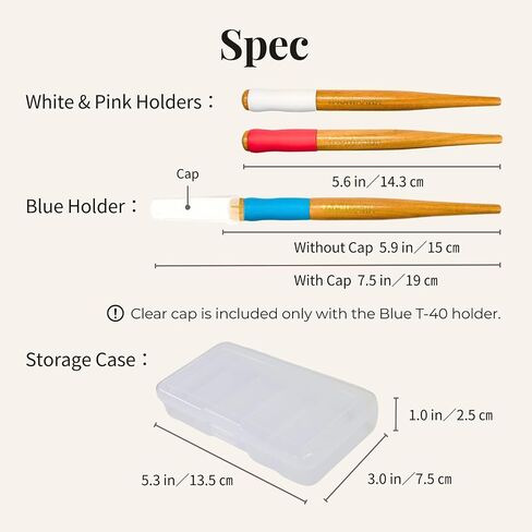 Tachikawa Dip Pen Manga Pen Bundle, 3 Free Pen Holders Blue Pink White, G Nib 3 pcs, Saji Pen Nib 3 pcs, Round Nib 2 pcs, Storage Case and Guide, Made in Japan in Kuwait
