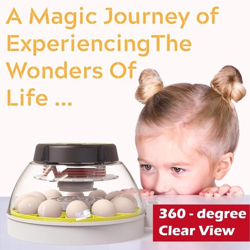 KEBONNIXS 12 Egg Incubator with Humidity Display, Egg Candler, Automatic Egg Turner, for Hatching Chickens in Saudi Arabia