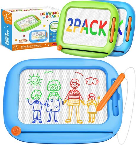 2 Pcs Magnetic Drawing Board, Learning Educational Doodle Pad Toys Ages 2-3 in Kuwait