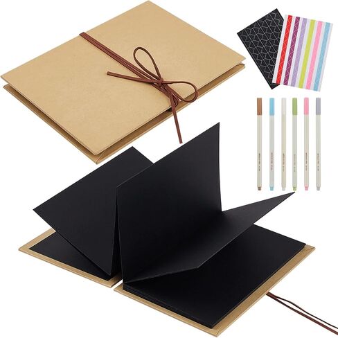 Small Accordion Scrapbook Album, 6x8 Inch with Marker Pens in Kuwait