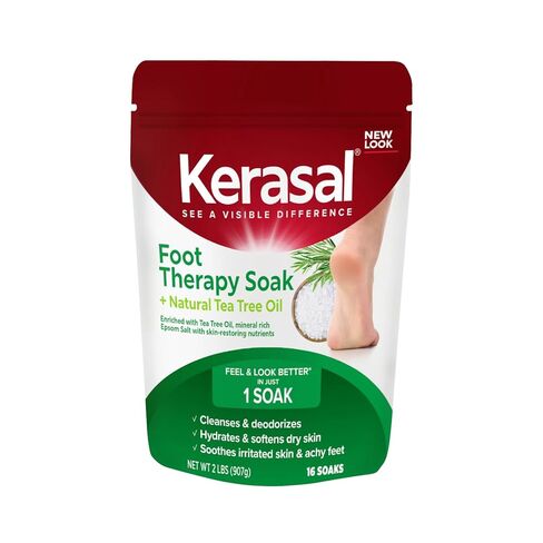 Kerasal Foot Therapy Soak, Foot Soak for Achy, Tired and Dry Feet, 2 lbs and Kerasal Nighttime Intensive Repair Foot Masks, Foot Mask for Cracked Heels and Dry Feet, Two Pairs in Saudi Arabia
