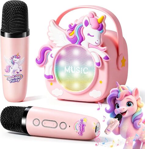 Unicorn Karaoke Machine for Kid,Girl Birthday Gift,Designed Gift Box in Kuwait