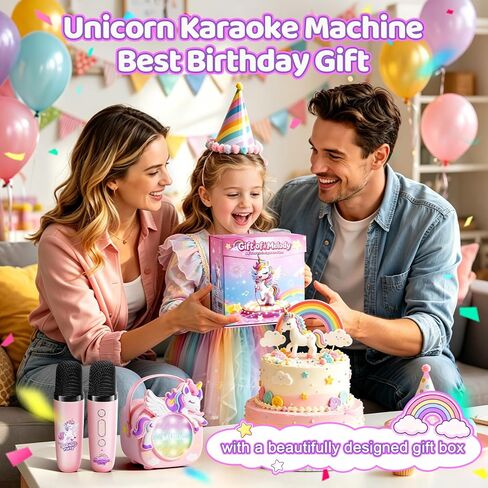 Unicorn Karaoke Machine for Kid,Girl Birthday Gift,Designed Gift Box in Kuwait