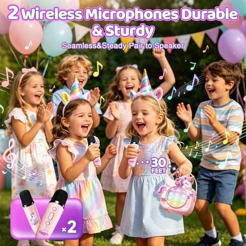 Unicorn Karaoke Machine for Kid,Girl Birthday Gift,Designed Gift Box in Kuwait