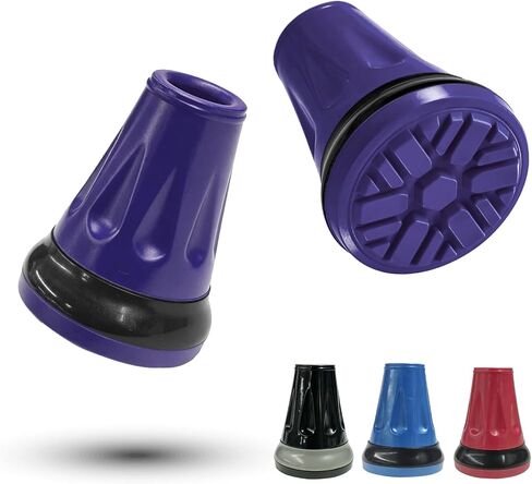 Rehand Cane Tips, 3/4 Inch All Terrain Tip for Cane & Crutch, 3/4'' Rubber Replacement Foot Pad, 0.75 Inch Cane Tips Heavy Duty, Walking Cane Tips and Crutch Tips(Pack of 2) in Kuwait