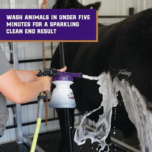 Weaver Livestock Foamer Set, Cattle Shampoo Foamer with Lid, Spray Nozzle, Easy Hose Connection End, Livestock Shampoo Sprayer for Goats, Sheep, Swine in Kuwait
