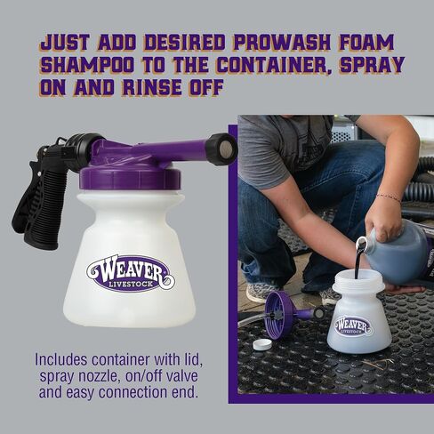 Weaver Livestock Foamer Set, Cattle Shampoo Foamer with Lid, Spray Nozzle, Easy Hose Connection End, Livestock Shampoo Sprayer for Goats, Sheep, Swine in Kuwait