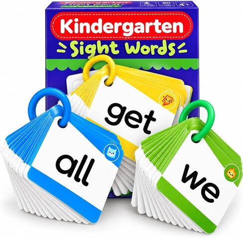 60 Toddler Flash Cards with Rings, Flash Cards for Toddlers 1-3, Includes ABC Flash Cards, Color Flash Cards, Shapes & Number Flash Cards in Kuwait
