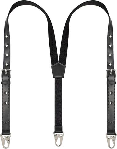 Ringsun Genuine Leather Suspenders for Men, Y Design Leather Suspenders in Kuwait