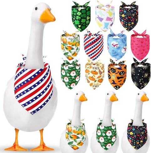 11 Pcs Porch Goose Bandana Outfits 23" Adjustable, Fresh in Kuwait