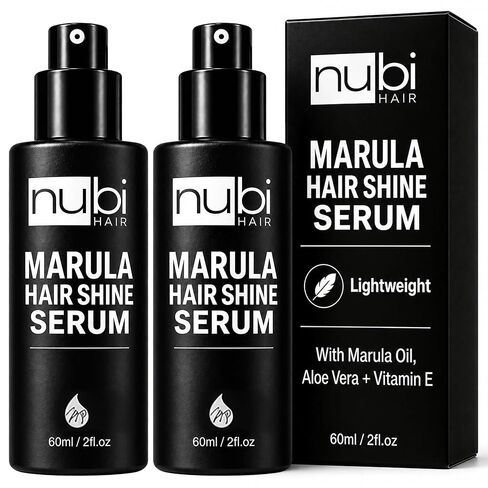Nubi Boosting Hair Serum - Marula Oil Hair Serum with Vitamin E and Aloe Vera - Marula Hair Serum to Revive Dry, Dull Hair - 2 Fl. Oz. / 60 Ml. (2 Pack) in Kuwait