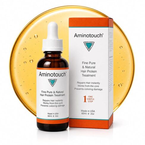 Aminotouch Natural PURE PROTEIN COLLAGEN KERATIN TREATMENT Rescue Shot Grow Long Hair Repair Damage Split Ends, Strengthen Weak Hair, Collagen Coating Filler Keratin Repair that Works From the Core in Saudi Arabia