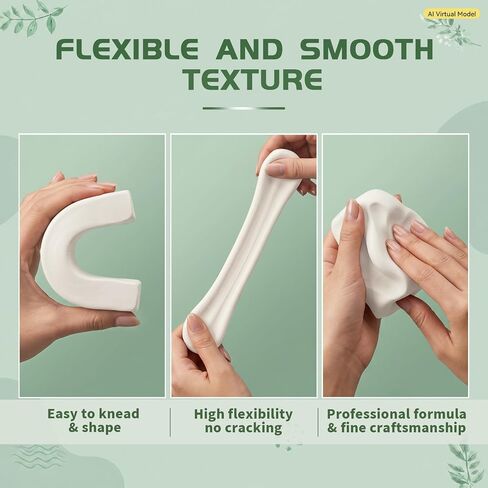 ZEHIQ White Polymer Clay, 2.2 lbs Non-Toxic Oven Bake Modeling Clay in Kuwait