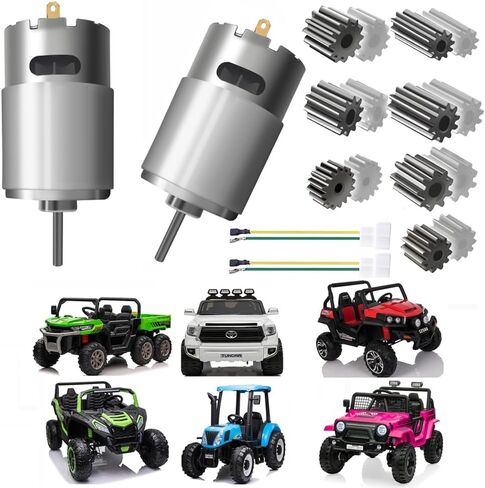 JRRXM Pair of 12V 18V 20V 24V Fast Drive Motor High Speed Engine for Kid's Power Wheels Ride on Toys Electric Car Motor Upgrade Replacement Parts Accessory 2PCS (24VRS555 40000RPM) in Saudi Arabia