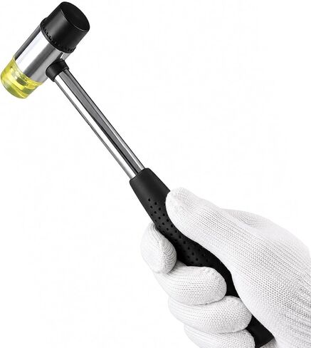 مطرقة مطرقة ناعمة مزدوجة الوجه من BOOSDEN، مطرقة مطاطية، مطرقة ناعمة لأداة يدوية لتركيب ديكور المنزل، 25 مم in Kuwait