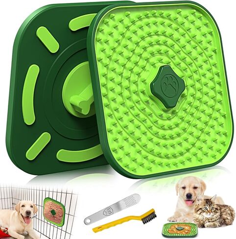 Lick Mats for Dogs, Dog Cage Training Licking Mat for Dogs, Multipurpose Lick Pads for Boredom and Reduce Dog Anxiety, Slow Feeding Pads for Dogs and Cats in Kuwait