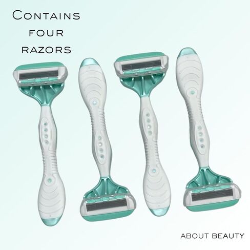 About Body Spa Shave 4-Blade Disposable Razors, Premium Disposable Shavers With Coconut Oil Moisture Pad, 4 Count in Saudi Arabia