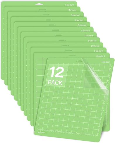 Gwybkq Cutting Mat, Compatible With Maker 3/Maker/Explore 3/Air 2/Air/One 12 Pack 12x12 Cut Mats Replacement Accessories Adhesive Sticky Green Cricket Standard Card in Kuwait