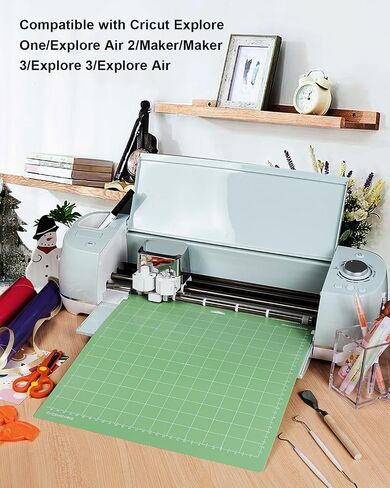 Gwybkq Cutting Mat, Compatible With Maker 3/Maker/Explore 3/Air 2/Air/One 12 Pack 12x12 Cut Mats Replacement Accessories Adhesive Sticky Green Cricket Standard Card in Kuwait