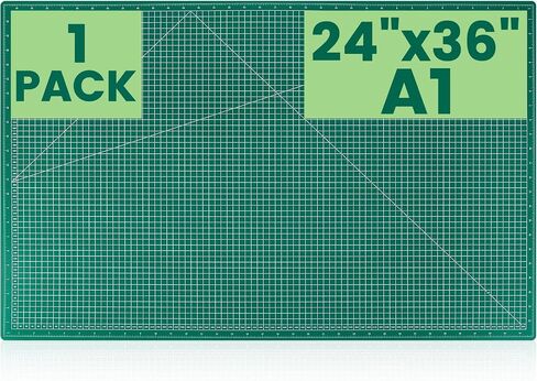 Large Cutting Mat 24"x36", 1 Pack Double-Sided 5-Ply Self Healing Sewing Cutting Mat, Cutting Mats Board for Crafts-Sewing, Fabric, Quilting, Scrapbooking Project in Kuwait