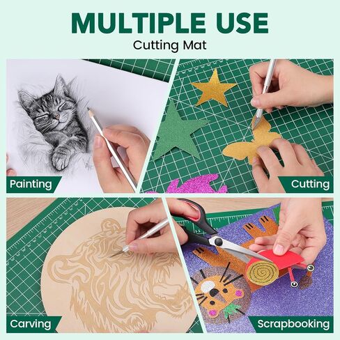 Large Cutting Mat 24"x36", 1 Pack Double-Sided 5-Ply Self Healing Sewing Cutting Mat, Cutting Mats Board for Crafts-Sewing, Fabric, Quilting, Scrapbooking Project in Kuwait