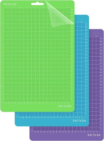 REALIKE 8.5"x12" Cutting Mat Compatible with Cricut Joy Xtra (3 Mats), Variety Adhesive Cutting mats for Joy Xtra Accessories in Kuwait