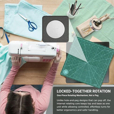 Calibre Art Rotating Self Healing Cutting Mat 14x14 (13" Grid), Quilting in Saudi Arabia